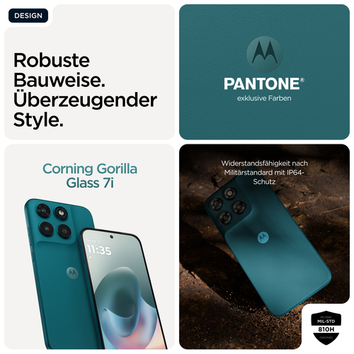 Motorola Mobility moto g77 256 GB Smartphone - 17,2 cm (6,8 Zoll) 1.5K 1272 x 2772 - Octa-Core (Cortex A76Dual-Core 2,50 G