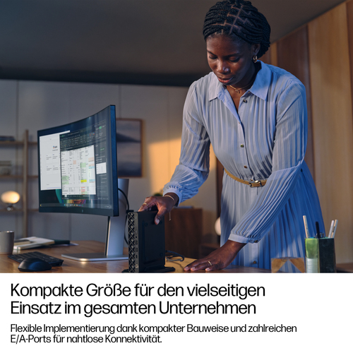 Desktop-KI-Computer HP EliteDesk 8 G1i - Intel Core Ultra 9 - vPro-Technologie - 64 GB - 1 TB SSD - Mini-PC - Schwarz - In