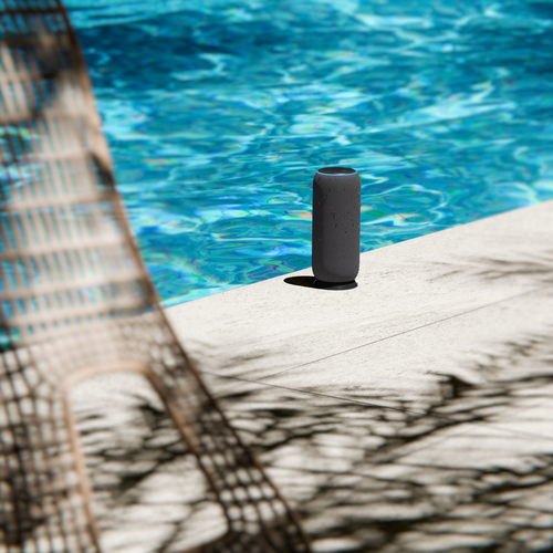 Motorola Mobility Portable Bluetooth Speaker System - 30 W RMS - Carbon - Wireless LAN - Battery Rechargeable