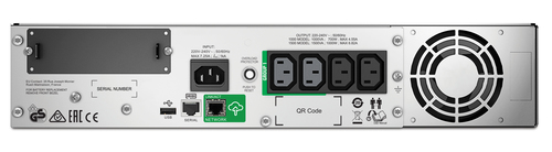 APC by Schneider Electric Smart-UPS Line-interactive UPS - 1.50 kVA/1 kW - 2U Rack-mountable - 3 Hour Recharge - 230 V AC 