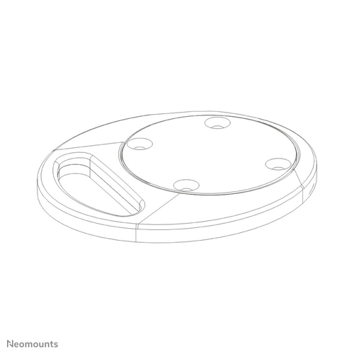 Neomounts FPMA-D9GROMMET Desk grommet mount. Product colour: Silver, Housing material: Steel, Mounting type: Desk. Weight: