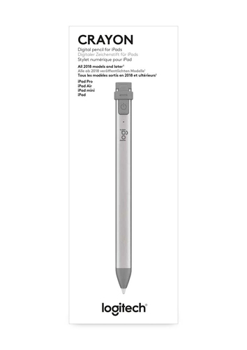 Logitech Crayon Stylus - Active - Replaceable Stylus Tip - Aluminium, Polycarbonate/Acrylonitrile Butadiene Styrene (PC/AB