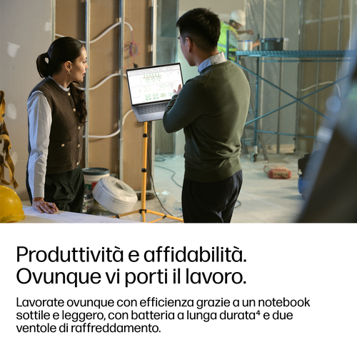 HP DK1L8ET. Famiglia processore: Intel Core Ultra 5. Dimensioni diagonale schermo: 40,6 cm (16"), Tipologia HD: WUXGA, Ris