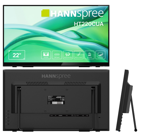 Hannspree HT220CUA 22" Class LED Touchscreen Monitor - 16:9 - 54.4 cm (21.4") Viewable - Capacitive - 10 Point(s) Multi-to
