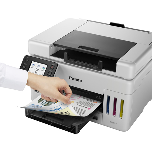 Canon MAXIFY GX6550. Print technology: Inkjet, Printing: Colour printing, Maximum resolution: 600 x 1200 DPI. Copying: Col