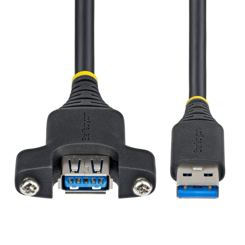 StarTech.com 2m USB-A Panelmontage Kabel, USB-A Stecker auf Buchse, USB 5Gbps Erweiterungskabel, Panelmontage Adapter - Sc