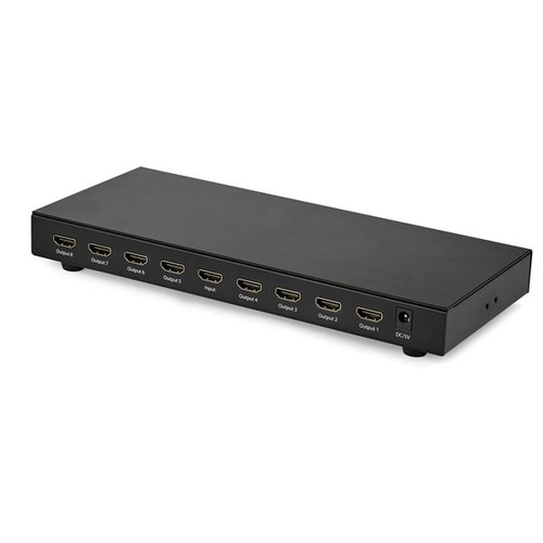 StarTech.com 8-Port 4K 60Hz HDMI Splitter - HDR Support - HDMI 2.0 Splitter - 7.1 Surround Sound Audio - Displays the same