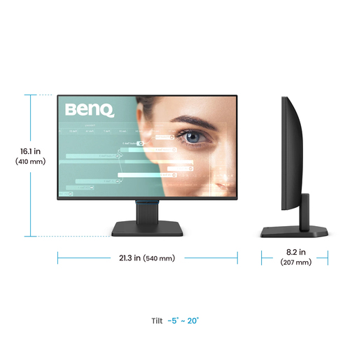 BenQ GW2490C. Bildschirmdiagonale: 60,5 cm (23.8"), Display-Auflösung: 1920 x 1080 Pixel, HD-Typ: Full HD, Reaktionszeit: 