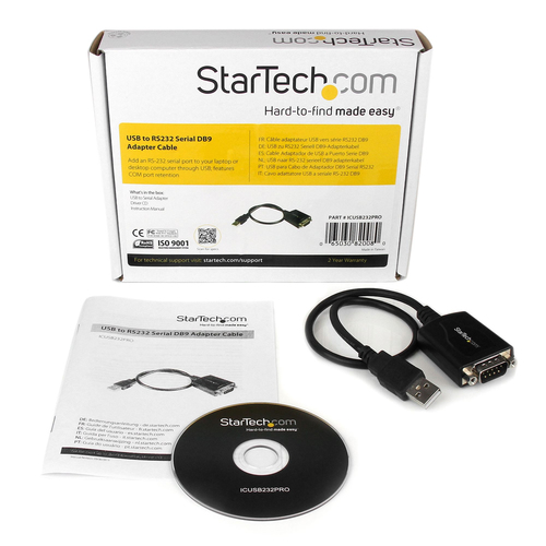 StarTech.com USB to Serial Adapter - Prolific PL-2303 - COM Port Retention - USB to RS232 Adapter Cable - USB Serial - 1 x