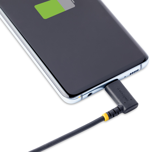 Câble de Charge USB C de 15cm - Cordon USB-C, 60W PD 3A - Chargeur Rapide USB C Coudé - Fibre Aramide - Câble USB 2.0 Type