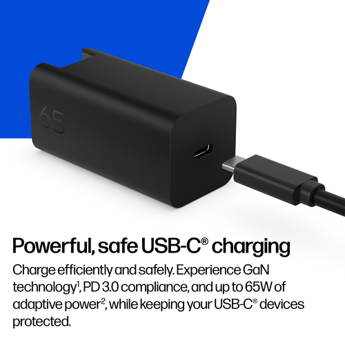 HP 65 W AC Adapter - For Notebook - Europe