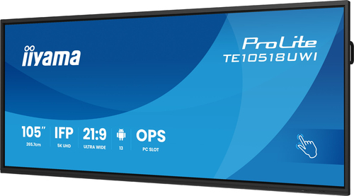iiyama ProLite TE10518UWI-B1AG 5K LCD Écran de collaboration - Cortex A76 + A55 - 8 Go - infrarouge (lrda) - Écran tactile