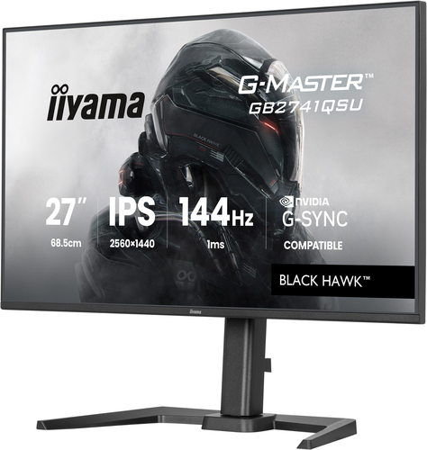 Moniteur de jeu LCD iiyama G-MASTER Black Hawk GB2741QSU-B1 27" Classe WQHD - 16:9 - Noir mat - 68,6 cm (27") Viewable - T
