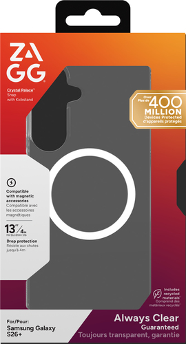 ZAGG Crystal Palace Snap Case For Galaxy S26+. Case type: Cover, Brand compatibility: Samsung, Compatibility: Galaxy S26+,