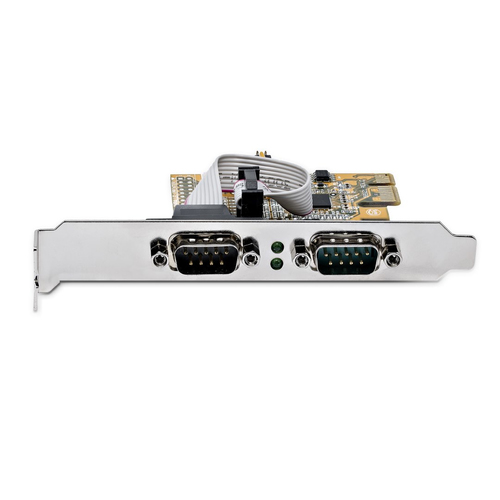 StarTech.com Serial Adapter - Low-profile Plug-in Card - 1 - PCI Express 2.0 x1 - PC, Linux - 2 x Number of Serial Ports E