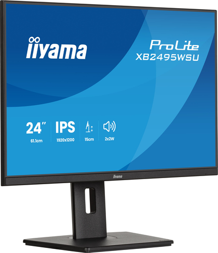 iiyama ProLite XB2495WSU-B1 24 Zoll Klasse WUXGA LED-Monitor - 16:10 Format - Mattschwarz - 61,2 cm (24,1 Zoll) Viewable -