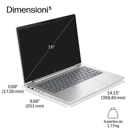 HP DP9J1AT. Tipo di prodotto: Computer portatile, Fattore di forma: Clamshell. Famiglia processore: Intel Core Ultra 7. Di
