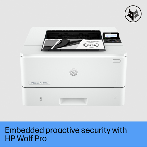 HP LaserJet Pro 4002dn Black and white Printer, Ethernet Only. Print technology: Laser. Number of print cartridges: 1, Max