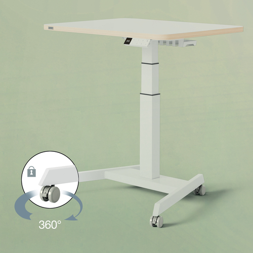 Leitz Castor Wheels for Ergo Small Electric Sit Standing Desk. Product colour: Grey. Wheel diameter: 4 cm, Width: 40 mm, D