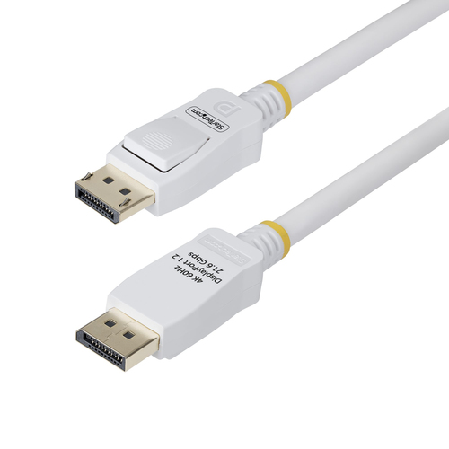 StarTech.com DP12-CABLE-6FTW. Kabellänge: 1,8 m, Anschluss 1: DisplayPort, Anschluss 2: DisplayPort. Kabeldurchmesser: 7,5