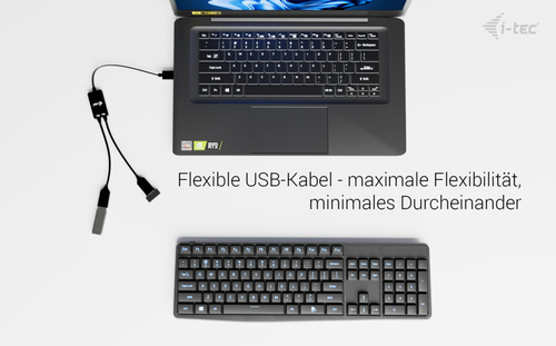 i-tec USB-Hub - USB 3.0 Typ A - 640 MB/s - Tastatur, Maus, Flash-Laufwerk, Mobilgerät, Desktop - 2 Total USB Port(s) - PC,