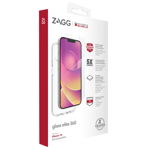 InvisibleShield Glass Elite 360 AM Apple iPhone 14 Bundle. Case type: Cover, Brand compatibility: Apple, Compatibility: iP