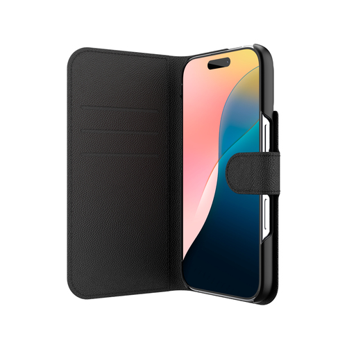 ifrogz Defence Tasche (Folie) Apple iPhone 16 Pro Smartphone - Schwarz - PU-Leder, Plastik, Polycarbonat Körper