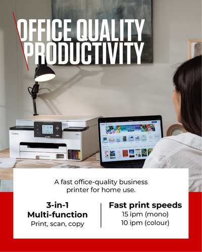 Canon MAXIFY GX2050 Wired & Wireless MegaTank Inkjet Multifunction Printer - Colour - Printer/Copier/Scanner/Fax/Cloud - 6