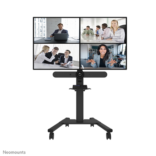 Neomounts Select Mounting Shelf for Display Screen, Video Bar, Multimedia Device, Camera - Black - Height Adjustable - 9 k