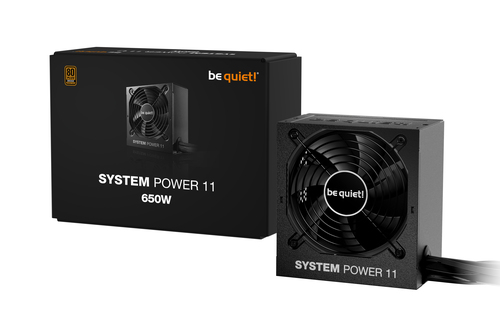 be quiet! System Power 11 S11-650W EPS12V, EPS 2.92, ATX 3.1 Stromversorgung - 650 W - Schwarz - Intern - 120 V AC, 230 V 