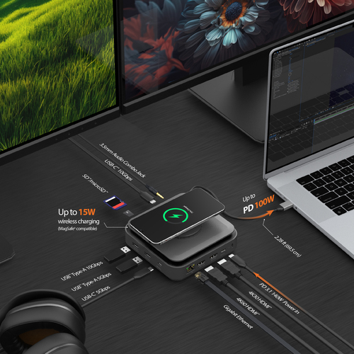 j5create JCD3199-N. Übertragungstechnik: Kabelgebunden, Hostschnittstelle: USB 3.2 Gen 2 (3.1 Gen 2) Type-C, USB-Stromvers