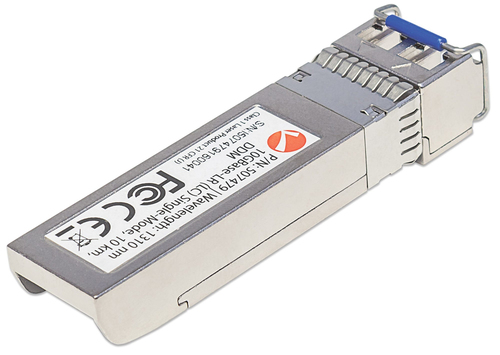 Intellinet Transceiver Module Optical, 10 Gigabit Fiber SFP+, 10GBase-LR (LC) Single-Mode Port, 10km, Wavelength 1310nm, M