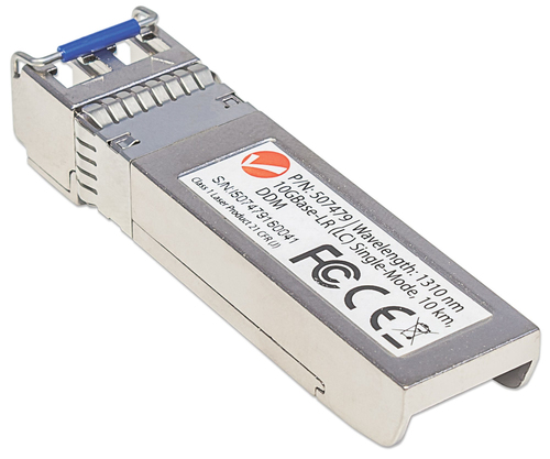 Intellinet Transceiver Module Optical, 10 Gigabit Fiber SFP+, 10GBase-LR (LC) Single-Mode Port, 10km, Wavelength 1310nm, M