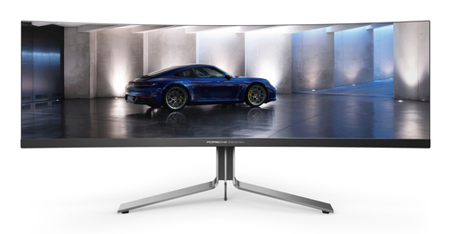 AOC AGON PRO PD49 49" Class Dual Quad HD (DQHD) Ecrã curvo Monitor OLED para jogos - 32:9 - Prata, preto texturizado - 124