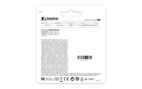 Lecteur flash Kingston DataTraveler Kyson DTKN - 64 Go - USB 3.2 (Gen 1) Type A - Argenté - 200 Mo/s Read Speed - 1 Pièce