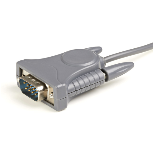 StarTech.com Data Transfer Adapter - 1 Each - 1 x 9-pin DB-9 RS-232 Serial - Male - 1 x USB 2.0 Type A - Male - Grey