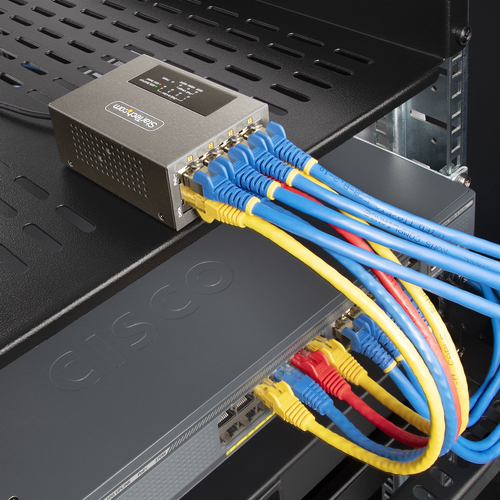 StarTech.com 4-Port Multi-Gigabit PoE++ Injector, 5/2.5/1G Ethernet (NBASE-T), PoE/PoE+/PoE++ (802.3af/802.3at/802.3bt), 1