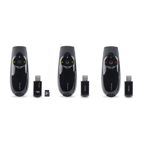 Kensington Presenter Expert Presentation Pointer - Radio Frequency - USB - Laser - 4 Button(s) - Black - Wireless - 50 m -