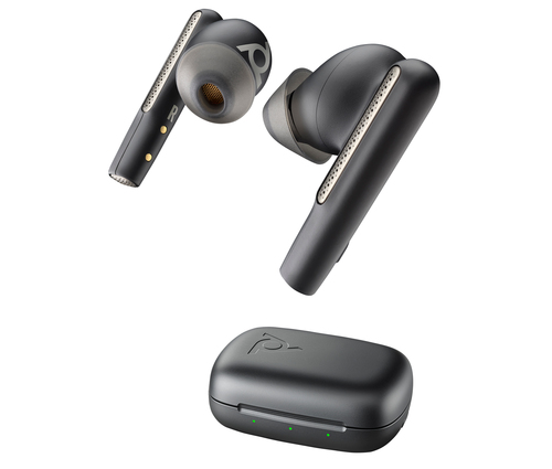 Poly Voyager Free 60 UC True Wireless Earbud Stereo Earset - Carbon Black - Microsoft Teams Certification - Google Assista
