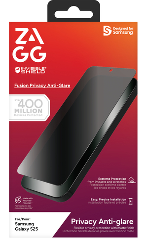 InvisibleShield Fusion Privacy AG Samsung Galaxy S25 Screen. Brand compatibility: Samsung, Compatibility: Galaxy S25, Prot