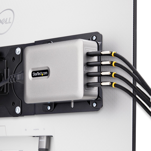 StarTech.com 4-Port Multi-Device USB-C Charger, 240W Total, Single Port 140W EPR, Screw Locking Ports, Ideal for Boardroom