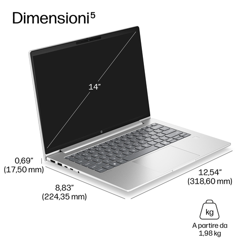 HP ProBook 4 G2i 14 inch Notebook Next Gen AI PC Wolf Pro Security Edition. Tipo di prodotto: Computer portatile, Fattore 