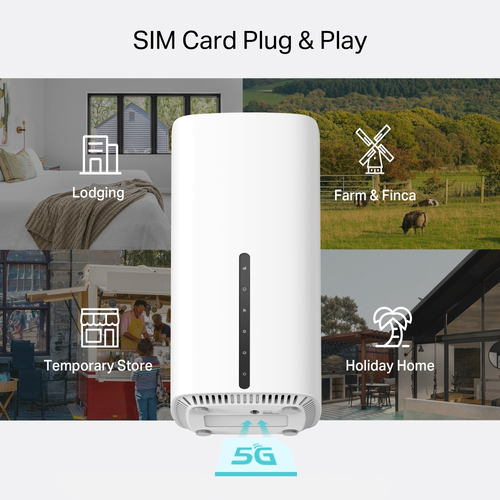 Omada Archer NX500 Wi-Fi 6 IEEE 802.11 a/b/g/n/ac/ax Ethernet, Cellular Modem/Wireless Router - 5G - LTE 2100, LTE 1800, L