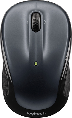 Logitech M325S Mouse - Radio Frequency - USB - Optical - 5 Button(s) - 3 Programmable Button(s) - Dark Silver - Wireless -