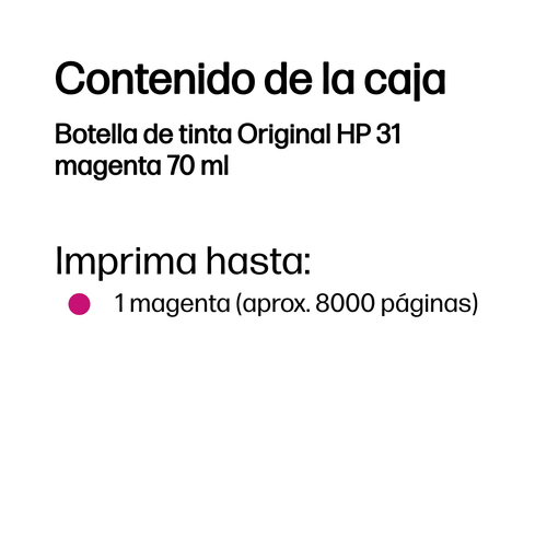 HP 31 MAGENTA ORIGINAL