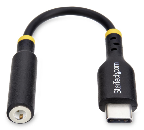StarTech.com 5in (12.7cm) USB-C Audio Adapter to 3.5mm Headphone/Headset Jack, USB Type-C Aux Dongle, 32-bit DAC, For Lapt