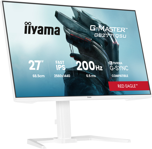 Moniteur LCD iiyama G-MASTER GB2771QSU-W1 27"" Classe WQHD - 68,6 cm (27"") Viewable - Fast IPS - Résolution 2560 x 1440 -