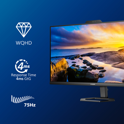 Philips 5000 series 27E1N5600HE/00. Display diagonal: 68.6 cm (27"), Display resolution: 2560 x 1440 pixels, HD type: Quad