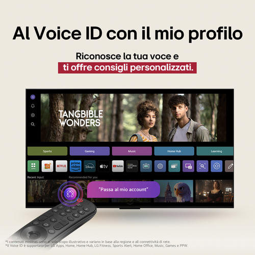 LG OLED AI OLED55B56LA TV Serie B5 55'' 4K, α8 Gen2, Dolby Vision, 20W, 4 HDMI con VRR 120Hz, G-Sync, Smart TV WebOS 25. D