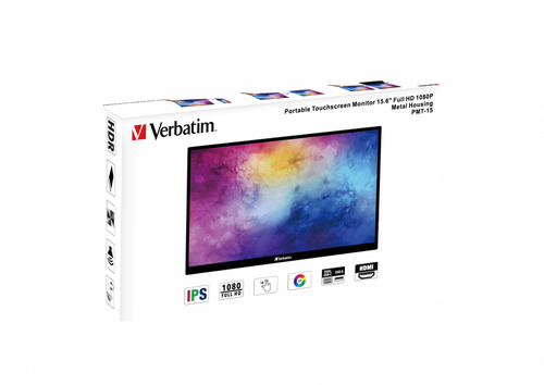 Monitor LED touchscreen Verbatim PMT-15 - 406,4 mm (16") Classe - 16:9 - 6 ms - 39,6 cm (15,6") Viewable - Capacità - 10 P